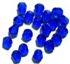 20 10mm Faceted Sapphire Nugget Firepolish Beads
